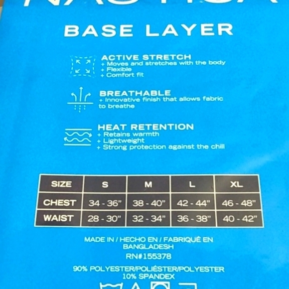 NAUTICA MEN'S BLACK BASE LAYER ACTIVEWEAR SIZE SMALL NWT - Picture 6 of 6